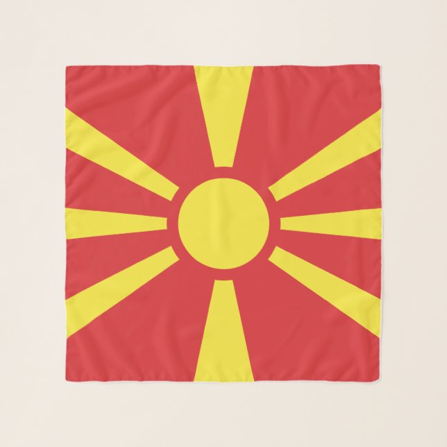 North Macedonia Flag Scarf (Front)