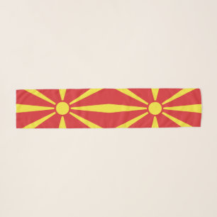 North Macedonia Flag Scarf