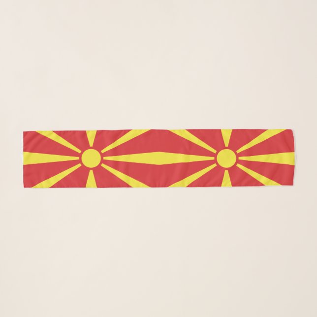 North Macedonia Flag Scarf (Front (Horizontal))
