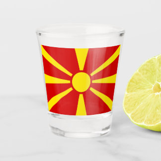 North Macedonia Flag Shot Glass