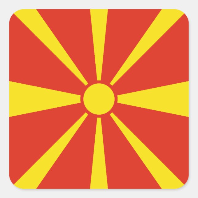 North Macedonia Flag Sticker (Front)
