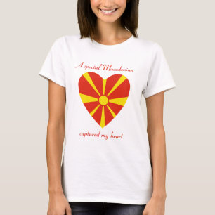North Macedonia Flag Sweetheart T-Shirt