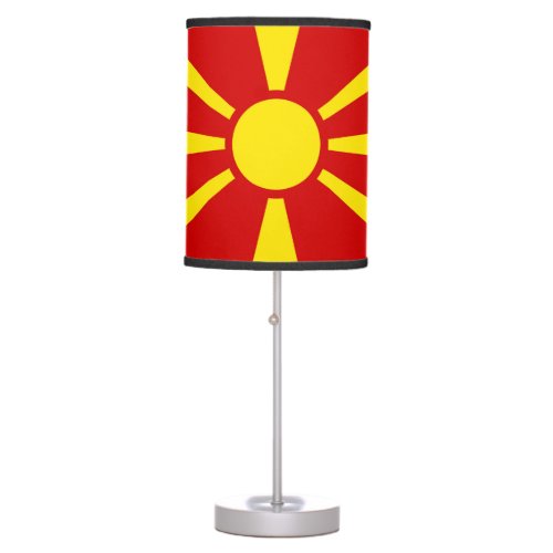 North Macedonia Flag Table Lamp