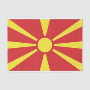 North Macedonia Flag Tissue Paper