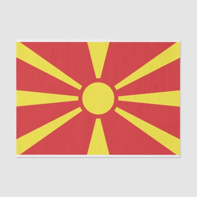 North Macedonia Flag Tissue Paper (Front)