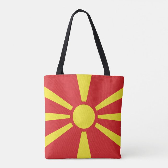 North Macedonia Flag Tote Bag (Back)