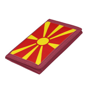 North Macedonia Flag Tri-fold Wallet