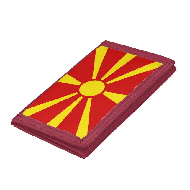 North Macedonia Flag Trifold Wallet (Bottom)