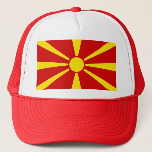 North Macedonia Flag Trucker Hat