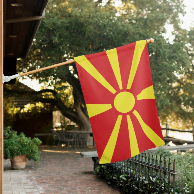 North Macedonia House Flag (In SItu)