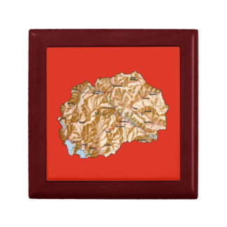 North Macedonia Map Gift Box