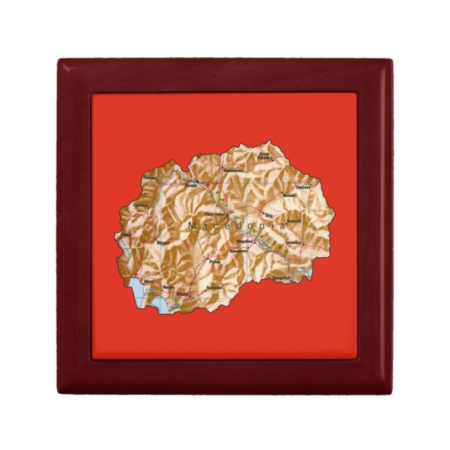 North Macedonia Map Gift Box (Front)