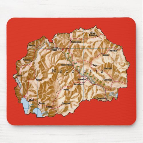 North Macedonia Map Mousepad