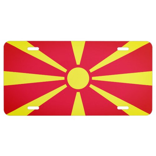 North Macedonia National Emblem License Plate