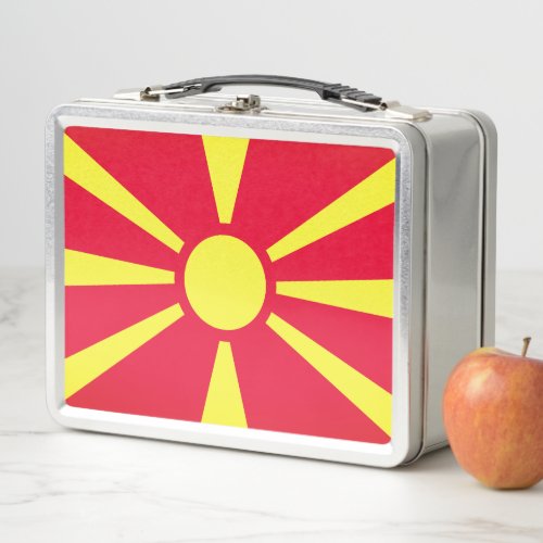 North Macedonia National Emblem Metal Lunch Box