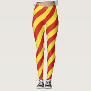 North Macedonia National Flag Diagonal Striped Leggings