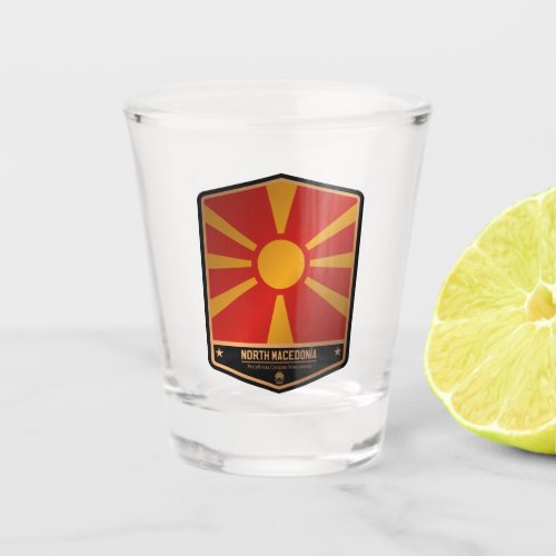 North Macedonia Shot Glass