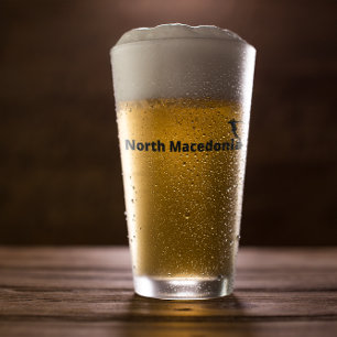 North Macedonia soccer Glass