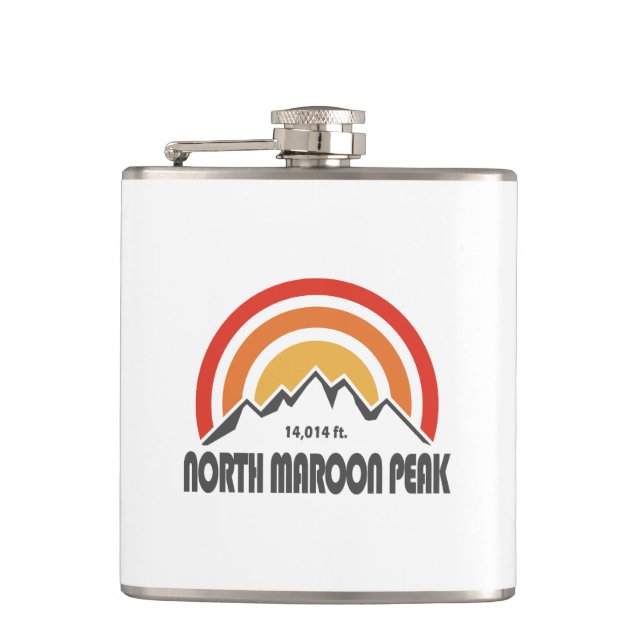 North Maroon Peak Flask (Front)
