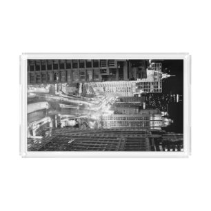 North Michigan Avenue in Chicago after winter Acrylic Tray