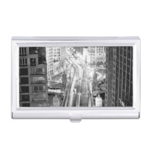 North Michigan Avenue in Chicago after winter Business Card Holder