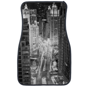 North Michigan Avenue in Chicago after winter Car Floor Mat