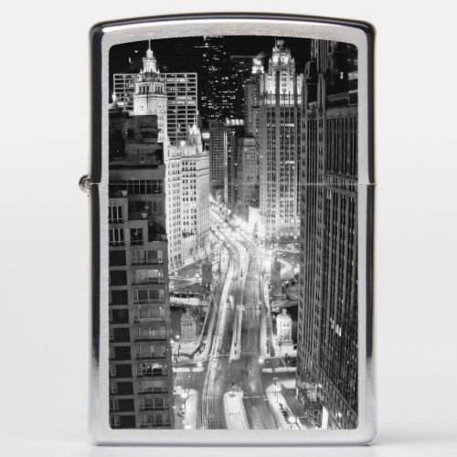 North Michigan Avenue in Chicago after winter Zippo Lighter