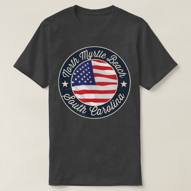 North Myrtle Beach - Patriotic South Carolina Souv T-Shirt (Design Front)