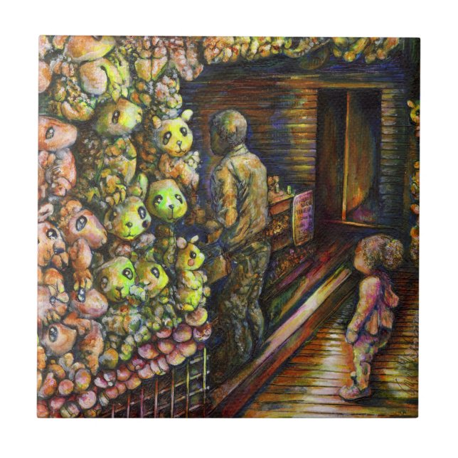 North of the Circus Ceramic Tile (Front)