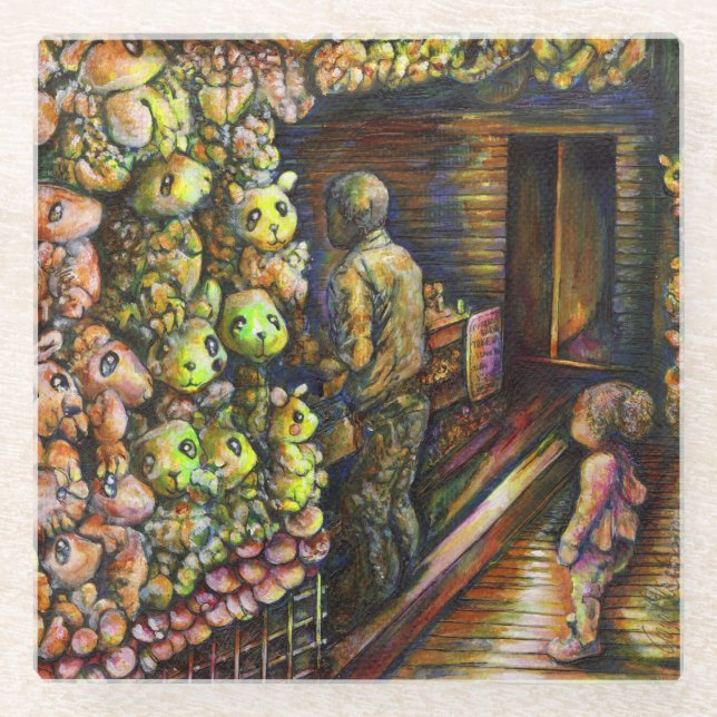 North of the Circus Glass Coaster (Front)