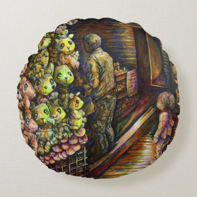 North of the Circus Round Pillow (Front)