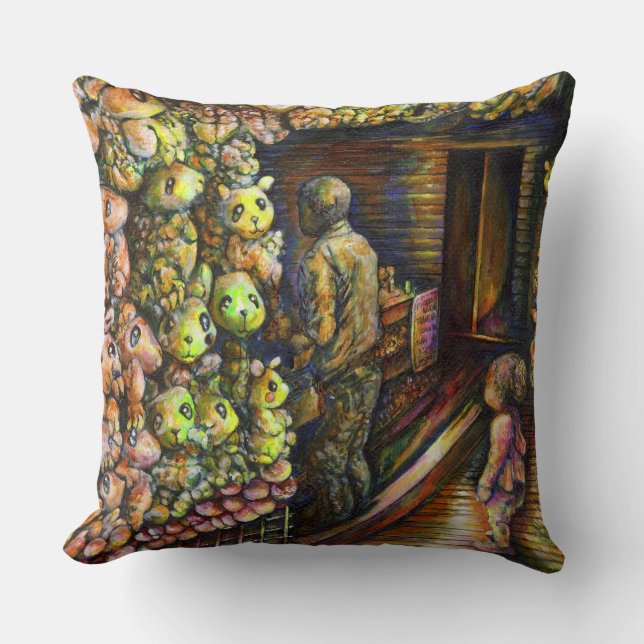 North of the Circus Throw Pillow (Front)
