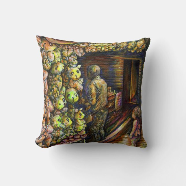 North of the Circus Throw Pillow (Front)