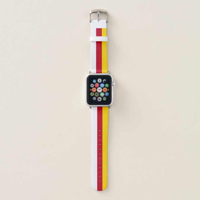 North Ossetia Flag Apple Watch Band (Front)