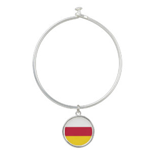 North Ossetia Flag Bangle Bracelet