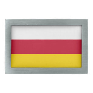 North Ossetia Flag Belt Buckle