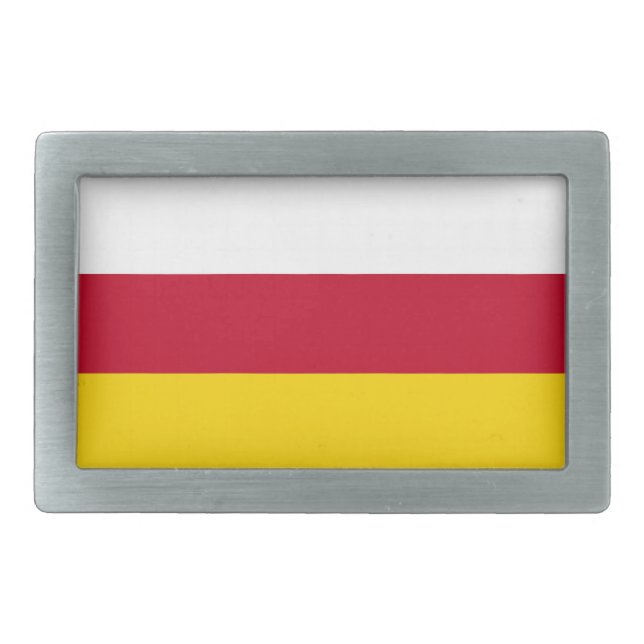 North Ossetia Flag Belt Buckle (Front)