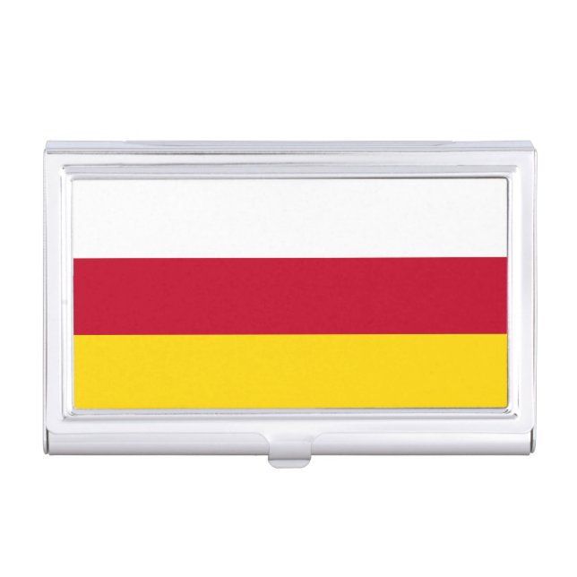North Ossetia Flag Business Card Case (Front)