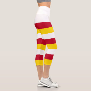 North Ossetia Flag Capri Leggings