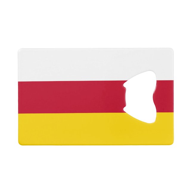 North Ossetia Flag Credit Card Bottle Opener (Front (Horizontal))
