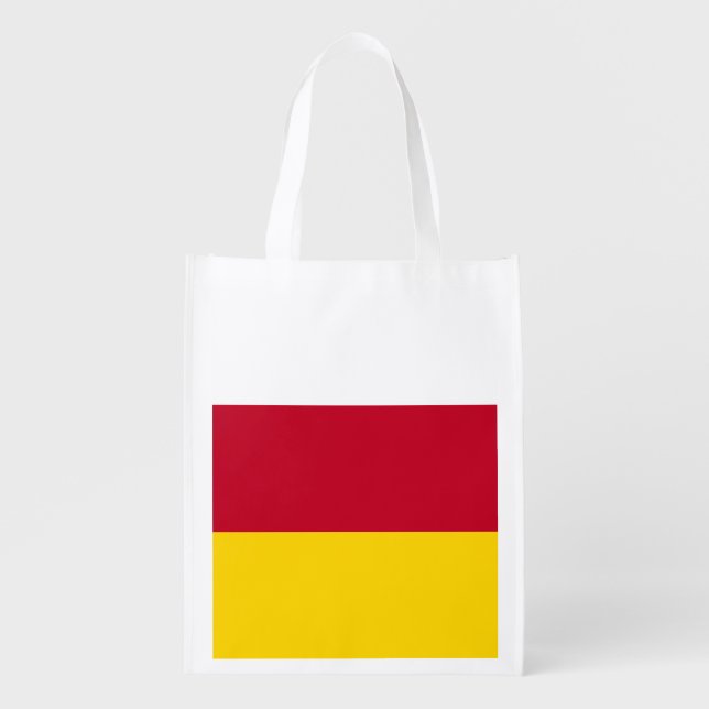 North Ossetia Flag Grocery Bag (Front)