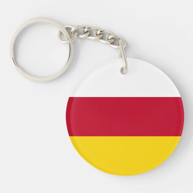 North Ossetia Flag Keychain (Front)