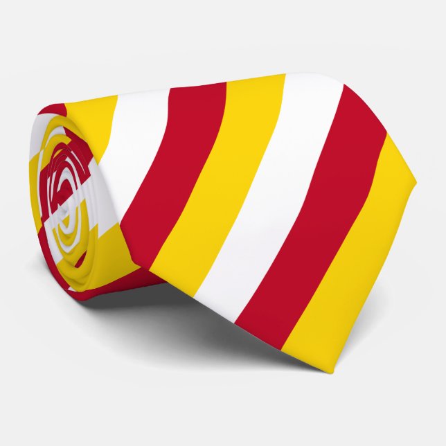 North Ossetia Flag Neck Tie (Rolled)