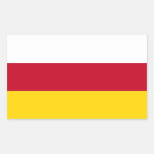 North Ossetia Flag Rectangular Sticker