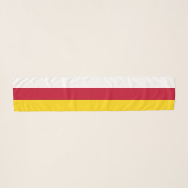 North Ossetia Flag Scarf (Front (Horizontal))