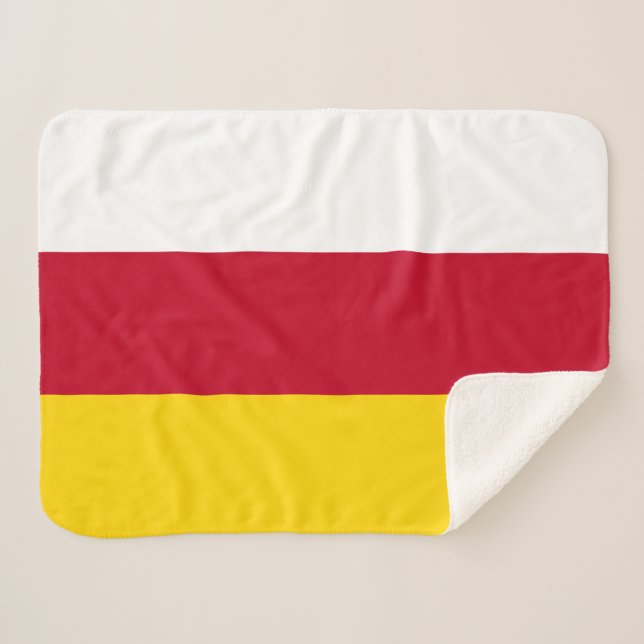 North Ossetia Flag Sherpa Blanket (Front (Horizontal))