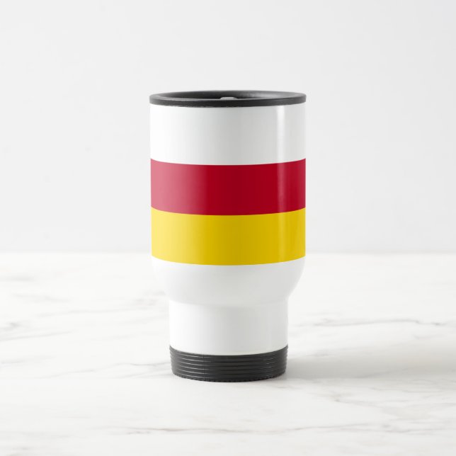 North Ossetia Flag Travel Mug (Center)
