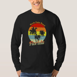 North Palm Beach Florida Retro Tropical Palm Trees T-Shirt