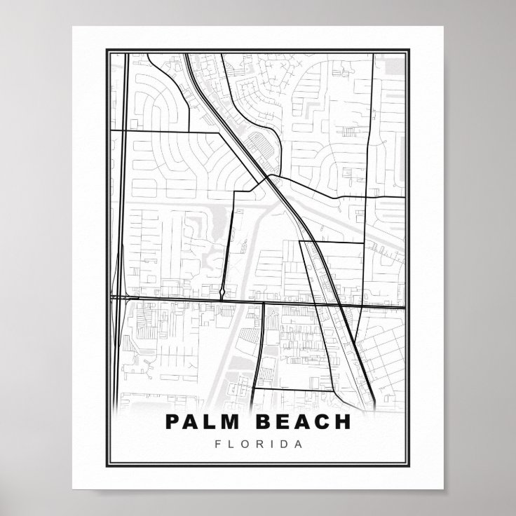 North Palm Beach Map Poster | Zazzle