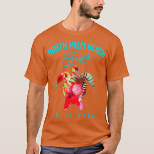 North Palm Beach Tropical Hibiscus Flowers Sea Tur T-Shirt